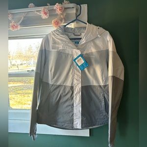 NWT Columbia Women’s Insulated Jacket large white and grey